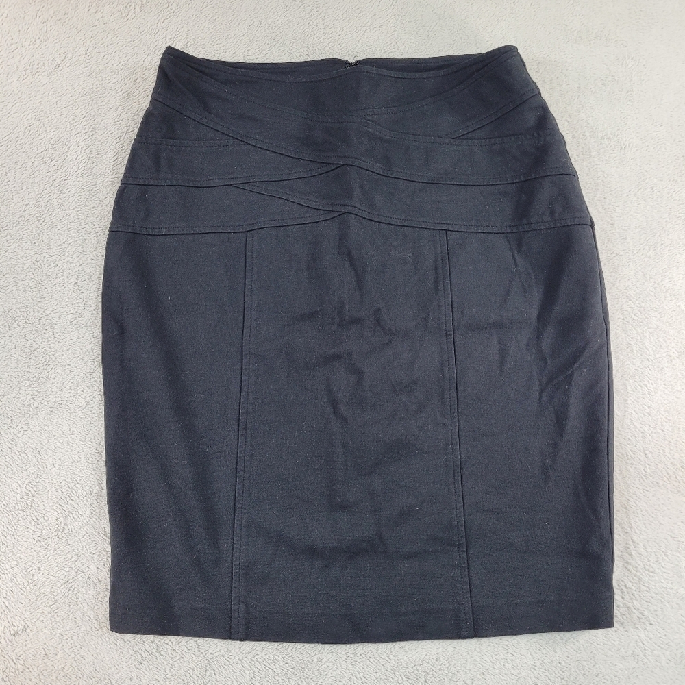International Concepts Elegant Black Women's Mini Fitted Pattern Skirt